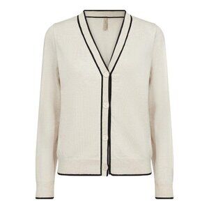 NWT SOYA CONCEPT Cream & Black Button Down Cardigan Regular Fit